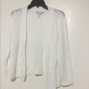 Christopher & Banks white bolero sweater sizeP/XL